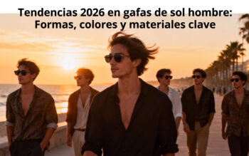 Tendencias 2026 en gafas de sol hombre: Formas, colores y materiales clave